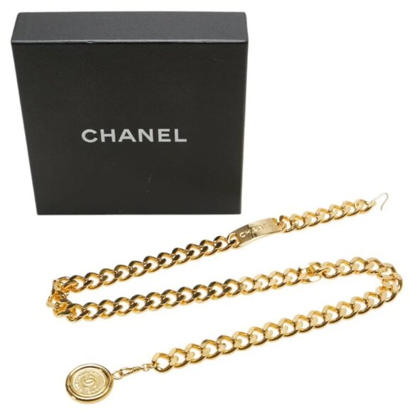 CHANEL CC Logos 31 Rue Cambon PARIS Chain Belt 30" Gold Tone 94A Auth w/Box #189 - Picture 1 of 6